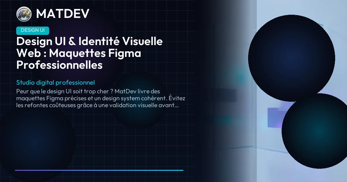 Design UI & Identité Visuelle Web : Maquettes Figma Professionnelles | MatDev