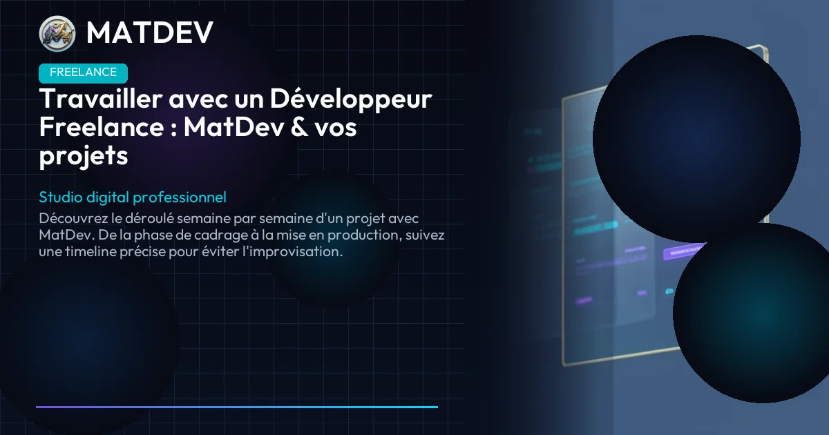 Travailler avec un Développeur Freelance : MatDev & vos projets